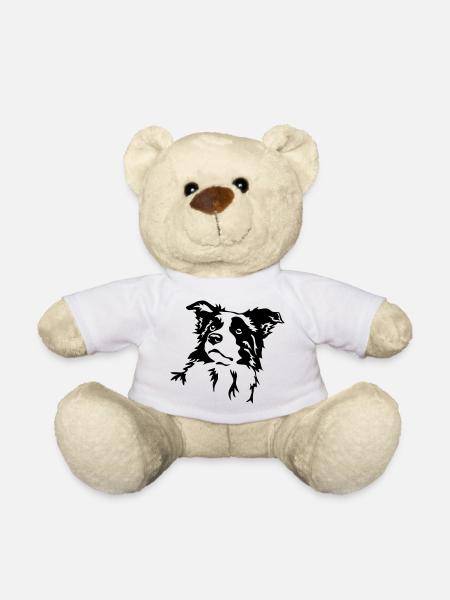 Border Collie Kopf - Teddy - Weiß