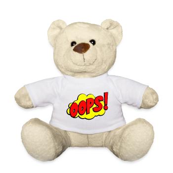 Cartoon Oops Comic Design - Teddy - Weiß - Vorne