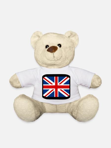 Union jack - Teddy Bear - white