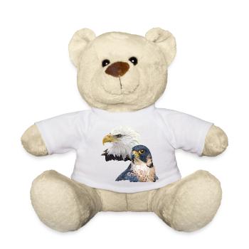 Wanderfalke und amerikanische Zigarre - Teddy - Weiß - Vorne