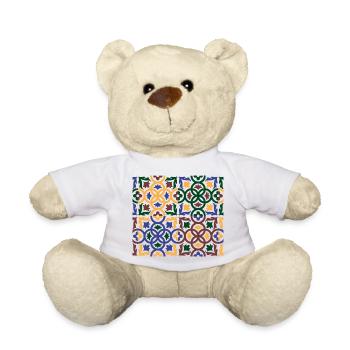 Andalusian Tiles 3 (face mask) - Teddy Bear - white - Front