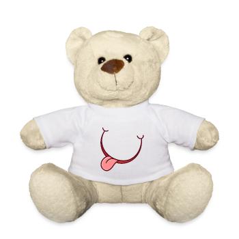 Sourire langue Halloween - Nounours - blanc - Devant