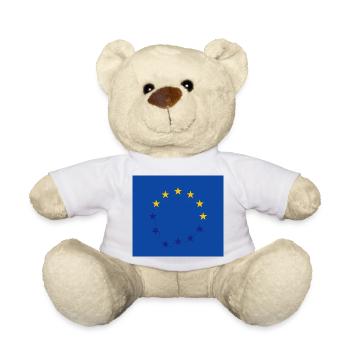 Conception pessimiste du drapeau de l’Union européenne - Nounours - blanc - Devant