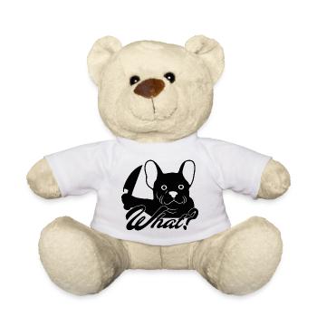 Chien effrayant d'Halloween avec un couteau - Nounours - blanc - Devant