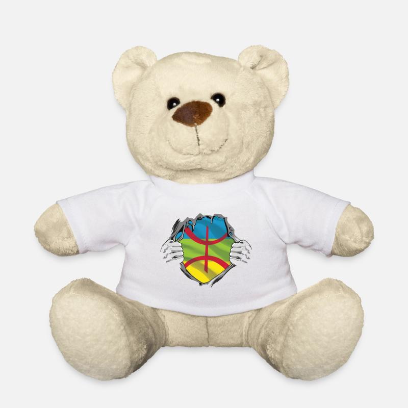 die Amazigh-Flagge in den Eingeweiden - Teddy - Weiß