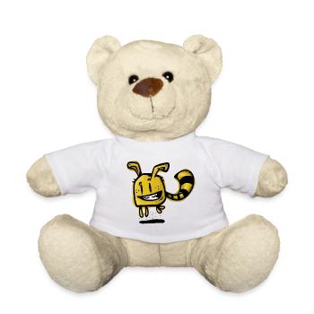 gelber Verrückter - Teddy - Weiß - Vorne
