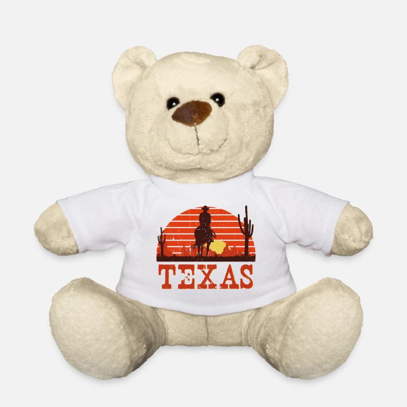 Texas Sunset Cowboy Vintage - Teddy - Weiß