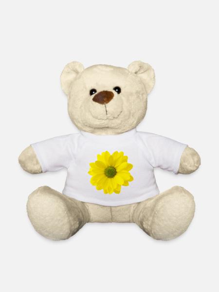 Flower yellow - Teddy Bear - white