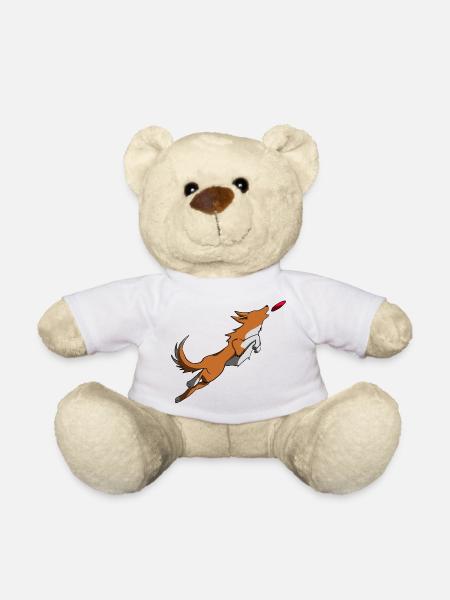 Discdog freestyle distance brown dog - Teddy Bear - white