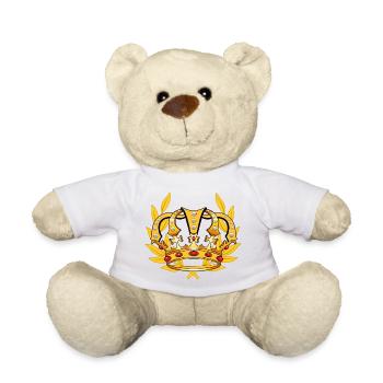 Crown King Majesty Royal Prince - Teddy Bear - white - Front