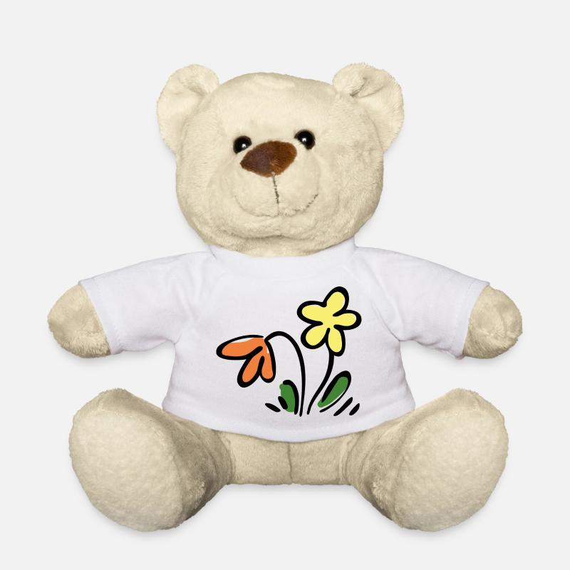 Blumen - Teddy - Weiß