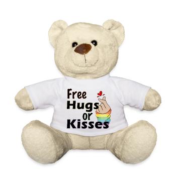 csd, free hugs, kisses, lgbt - Teddy - Weiß - Vorne