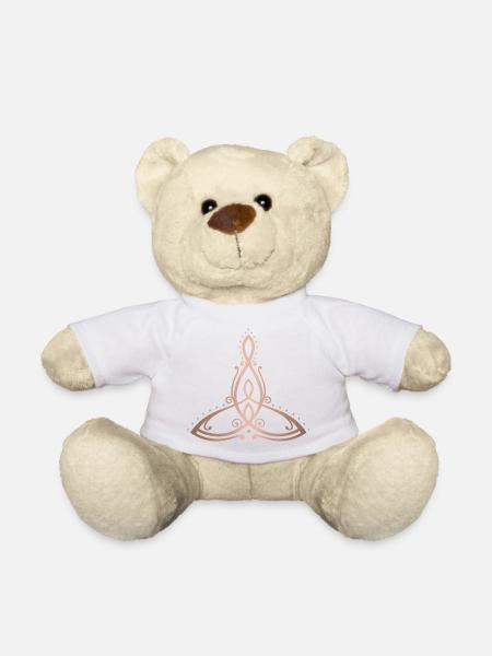Symbole de la maternité celtique Mère avec deux enfants - Nounours - blanc