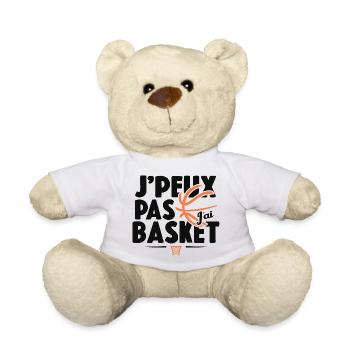 Je Peux Pas J'ai Basket Cadeau Basketball - Nounours - blanc - Devant