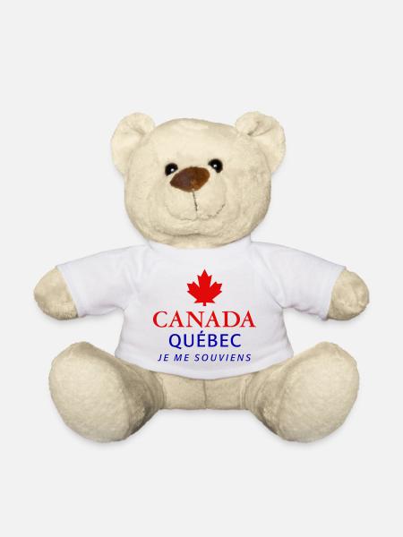 Kanada Quebec Maple Leaf Ahornblatt I love Canada - Teddy - Weiß