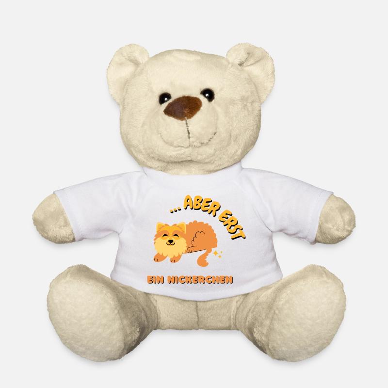 Ärger und ein Nickerchen - Teddy - Weiß