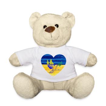 give Peace a chance for Ukraine - Teddy - Weiß - Vorne