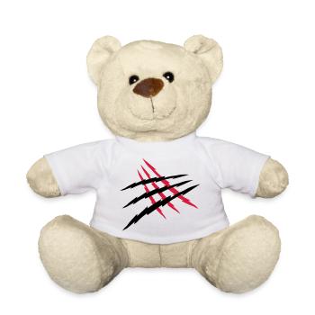2 scratches wound - Teddy Bear - white - Front