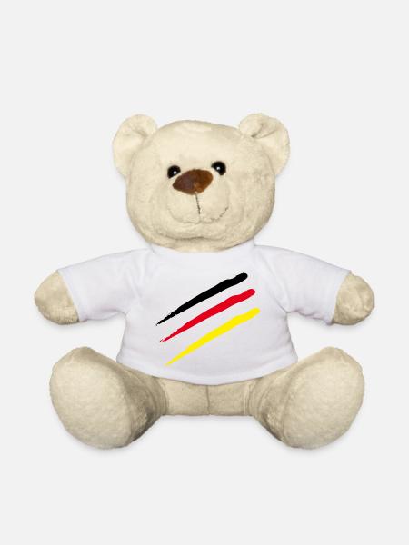 Deutschland Streifen Kratzspuren - Teddy - Weiß