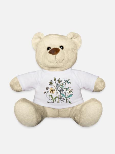 Blumen - Teddy - Weiß