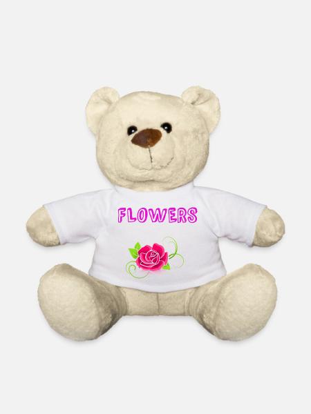 flowers - Nounours - blanc