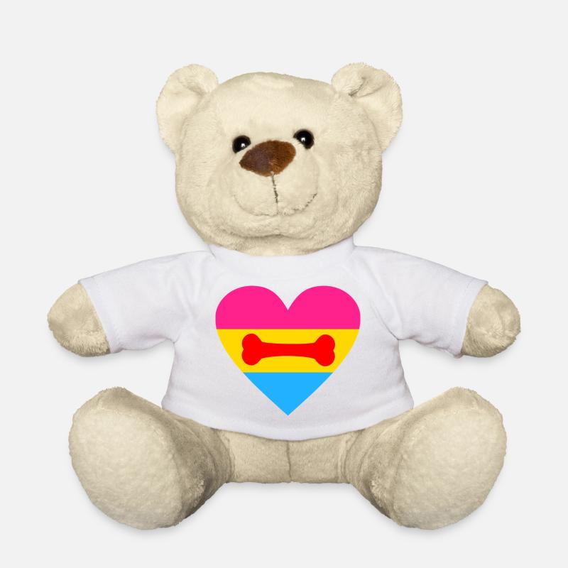 Pansexual Puppy Play LGBTQ Pride - Teddy - Weiß