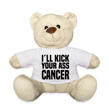 Je vais te botter le cul Cancer - Nounours - blanc - Devant