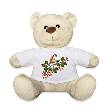 Colorful bird - Teddy Bear - white - Front