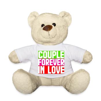 couple amoureux pour toujours - Nounours - blanc - Devant
