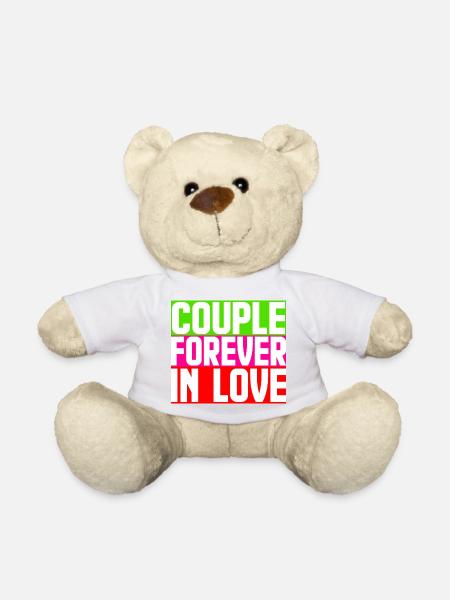 couple in love forever - Teddy Bear - white