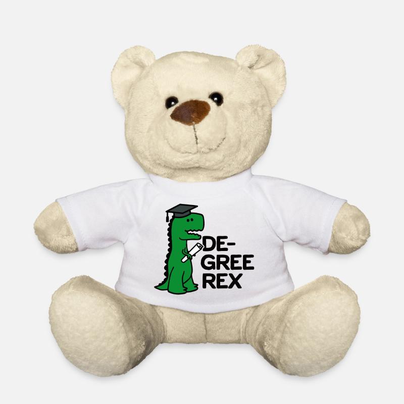 T-Rex Lustige Abschluss Geschenk Degree Rex Diplom - Teddy - Weiß
