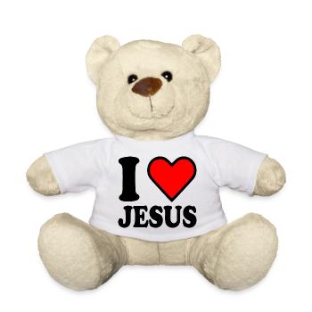 I love jesus - Teddy - Weiß - Vorne