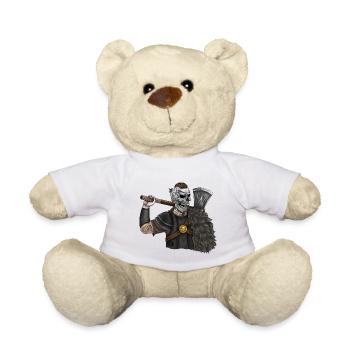 Wikinger, Odin, Thor, Wallhalla, Berserker - Teddy - Weiß - Vorne
