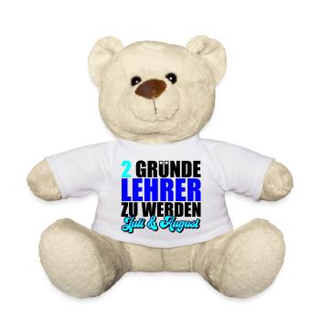 2 Gründe Lehrer zu werden | Farben änderbar - Teddy - Weiß - Vorne