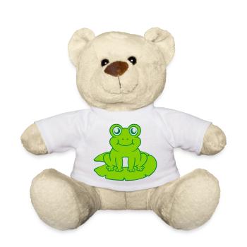 Grenouille assise nénuphar Seeblatt - Nounours - blanc - Devant
