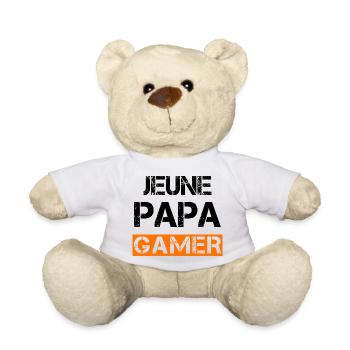 Jeune Papa Gamer - Nounours - blanc - Devant