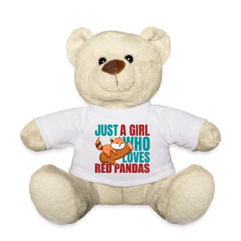 JUST A GIRL WHO LOVES RED PANDAS - Teddy Bear - white - Front
