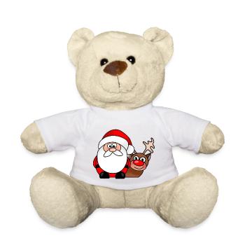 Weihnachts-Weihnachts-Rentier-Cartoon - Teddy - Weiß - Vorne