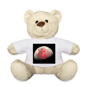 Lune, croissant, planète - Nounours - blanc - Devant