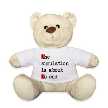 La fin de la simulation, Sci-Fi Matrix Humour Chemise - Nounours - blanc - Devant