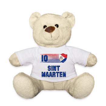 Sint Maarten Football Team - Teddy Bear - white - Front