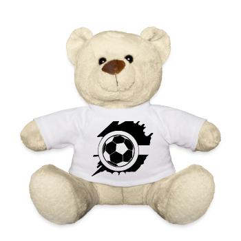 Fußball Soccer - Teddy Bear - white - Front