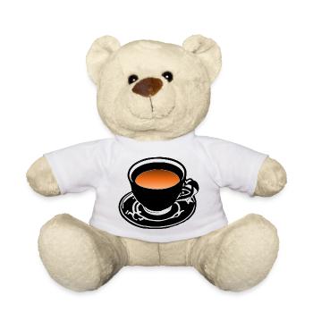 Kaffee Tee Tasse japanisch Cafe Koffein neu 1 - Teddy - Weiß - Vorne