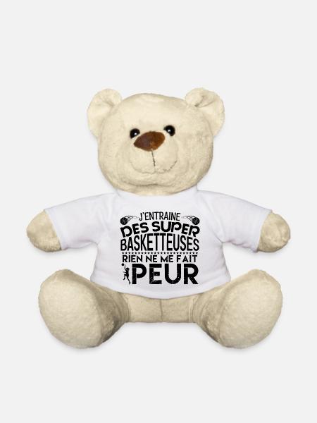 coach Basketball Cadeau coach Basketball entraine - Nounours - blanc