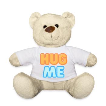 câlin-moi câlin pour moi affection drôle dire - Nounours - blanc - Devant