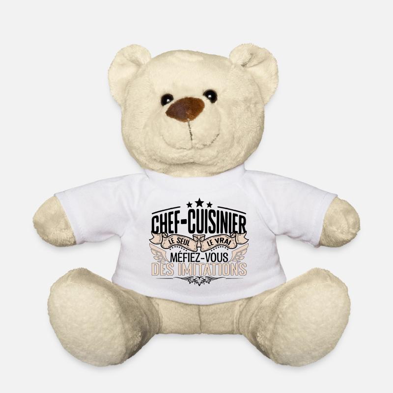 Cuisinier cadeau Cuisinier le vrai Cuisinier - Nounours - blanc