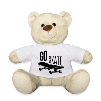 Skateboard SUP Surfing - Teddy Bear - white - Front