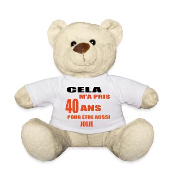 Cela M’a Pris 40 Ans Pour Être Aussi Jolie - Nounours - blanc - Devant