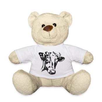 La tête de vache - Nounours - blanc - Devant
