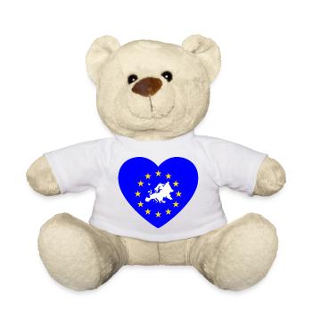 Europe Love Heart - Teddy Bear - white - Front